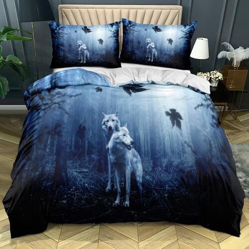 3D Custom-make Bedding sets Animals Comforter case Wolf Design King Double Single size Home textile