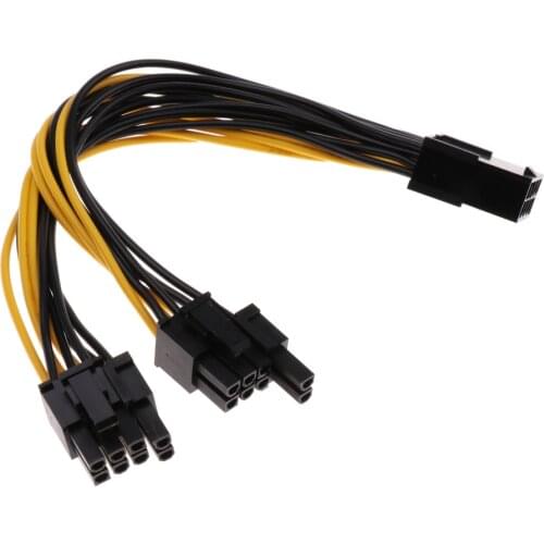 PCI-e 8 pin to 2x8 Pin/ PCIe 8 pin-2x(6+2pin) Graphic Video Card Power Cable