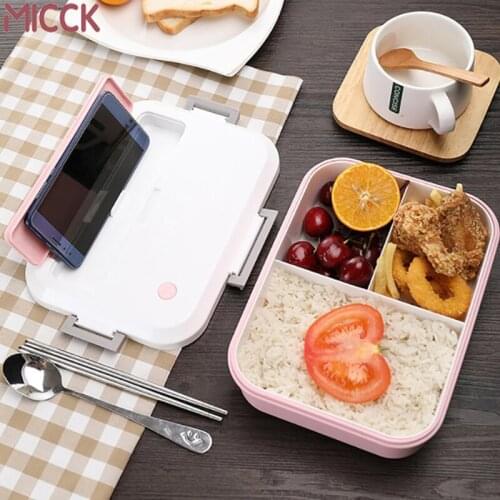 MICCK Lunch Box BPA FREE Eco-Friendly Food Container With Tableware Bento Box for kids adult school Office picnic Microwavable