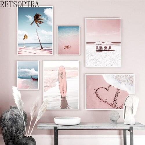 Fashion Landscape Nordic Poster Print Canvas Paintings Seascape Beach Home Wall Art Pictures Living Room Office Decor