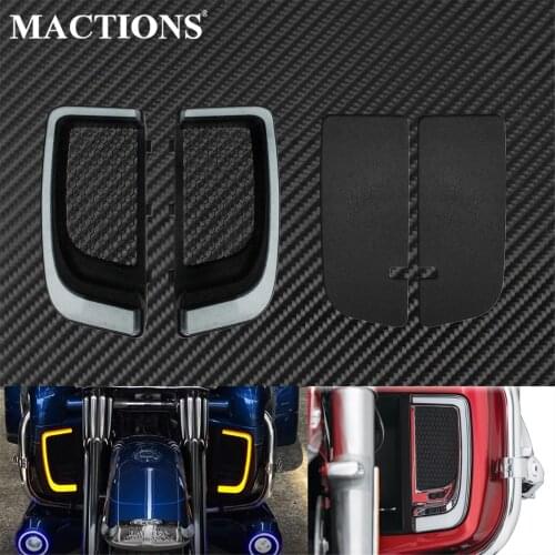 Motorcycle LED Fairing Lower Grills Turn Signal Lamp W/ Solid Plates Radiator Grills For Harley Touring Electra Glide Road Glide