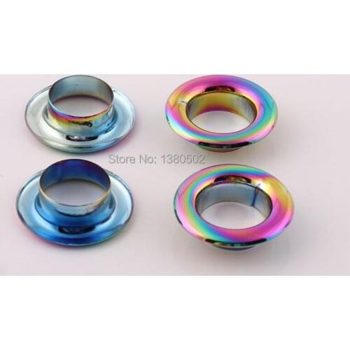 50pcs Rainbow color 23mm outer Garment Eyelets with washer Grommets for DIY Bag Leather Craft Accessories
