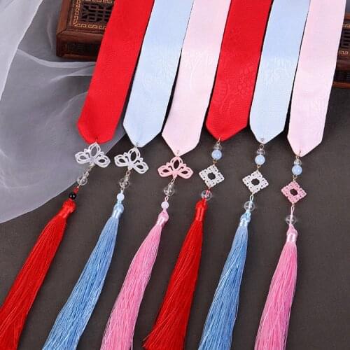 New Chinese Style Womens Long Hair Band Retro Embroidery Headband Hanfu Accessories Ribbon HairRope Womens Hair Accessories