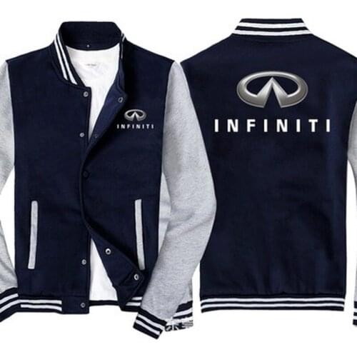 2021 NEW Men Baseball Jacket for Infiniti Car Logo Sportswear Casual Sweatshirt Hip Hop Harajuku Unisex Uniform 3 Colors N