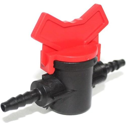 NuoNuoWell 2PCS 4/7 Hose Valve G1/ 4 "Micro-irrigation Pipe Valve Slotted Barbed Plastic Valves For Garden Irrigation