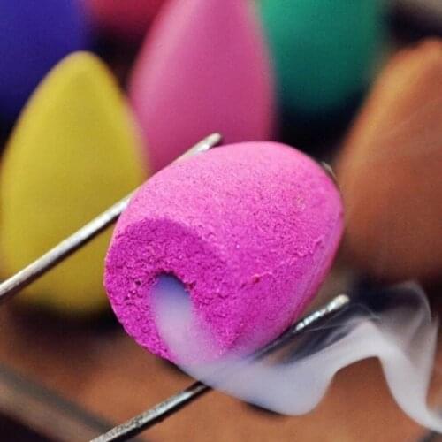Backflow Incense Cone 10pcs Smoke Tower Cone Bullet Backflow Incense Cones for Yoga SPA Meditation