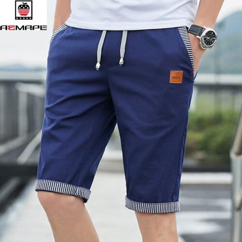 AEMAPE Brand shorts 2021 Beach Shorts Male Sweatpants summer new shorts mens cotton and hemp Capris casual shorts foreign