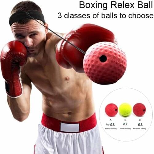 Fighting Elestic Reflexball Boxing Muay MMA Ultimate Speed Punching Reflex Ball Headband Exercise Fitness Equipment Men Women