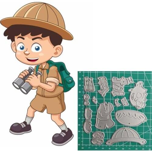 Adventure Teenager Boy Dies Scrapbooking Metal Cutting Christmas DIY Scrapbook Decorations Craft