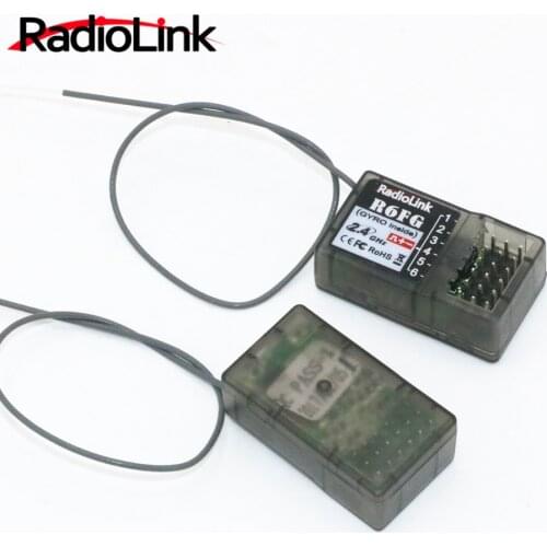 RadioLink R6FG 2.4GHz 6CH Receiver High Voltage RC Gyro Version For Radiolinks RC6GS RC Controller Transmitter