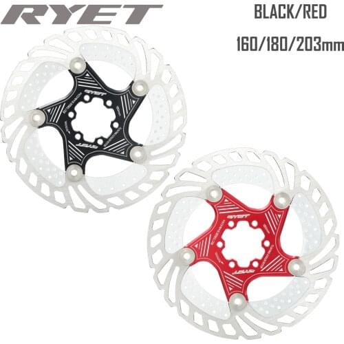 RYET Bicycle Brake MTB Brake Hydraulic Disc Brake MTB Gravel Road Bike 203/180/160mm Cool Down Rotor vs RT99 RT86