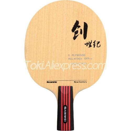 SANWEI New Century Table Tennis Blade (5 Ply Wood with bag) SANWEI Racket Ping Pong Bat Paddle