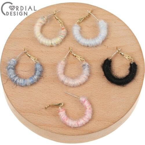 Cordial Design 40Pcs 18*23MM Jewelry Accessories/Earrings Hooks/Hand Made/Wire Effect/Round Shape/DIY Making/Jewelry Findings