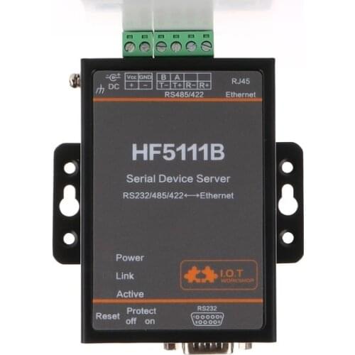 HF5111B Serial Device Server RS232/RS485/RS422 Serial to RJ45 Ethernet converter unit Free RTOS Serial Server