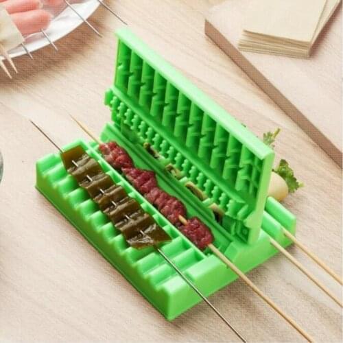 Skewers Kebab Maker Barbecue Stringer Box Machine Beef Pork Meat Vegetables String Grill Kitchen Accessories Outdoor BBQ Gadget
