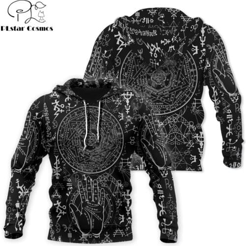 Hoodies Occult Satan 3D Printed Hoodie hip hop Streetwear women for men Casual Jacket Tracksuit Halloween cosplay costumes
