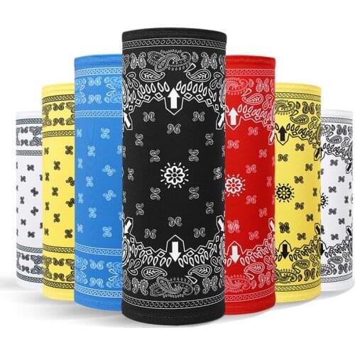 Paisleys Outdoor hood Motorcycle Magic Scarf Quick Dry Halloween Bandana Bike Ski Seamless Half Face Mask Breathable COD Scarves