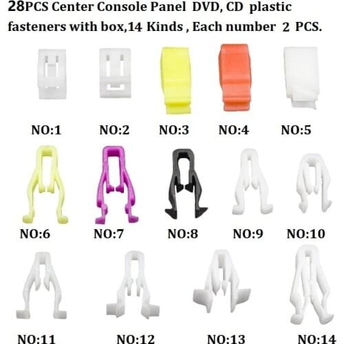 Universal Auto Plastic Fastener Clip For All Cars Dashboard DVD CD Console Panel Trim Metal Rivet