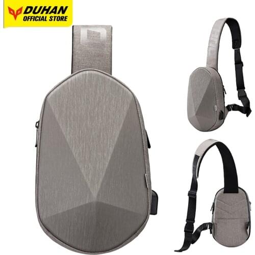 DUHAN Motorcycle Bag Reflective Waterproof Motorcycle Accessories Solid Color Backpack Multifunctional Bicycle Riding Chest Bag