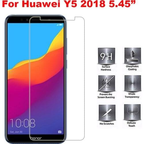 5.45" 9H 0.26mm Tempered Glass For Huawei Y5 Prime 2018 Screen Protector Glass For Huawei Honor 7A DUA-L22 Protective Cover Film