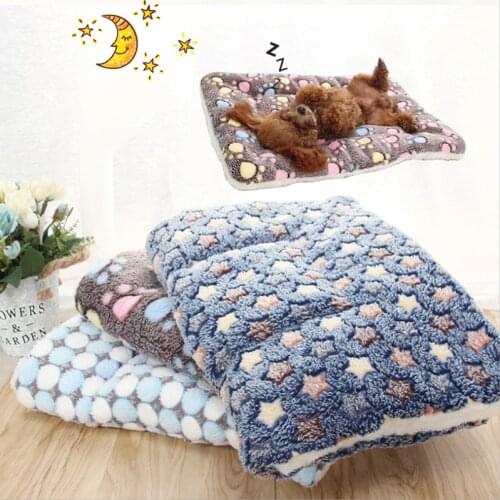 Winter Warm Dog Bed Soft Fleece Pet Blanket Cat Litter Puppy Sleep Mat Lovely Mattress Cushion for Small And Large Dogs 5 Size