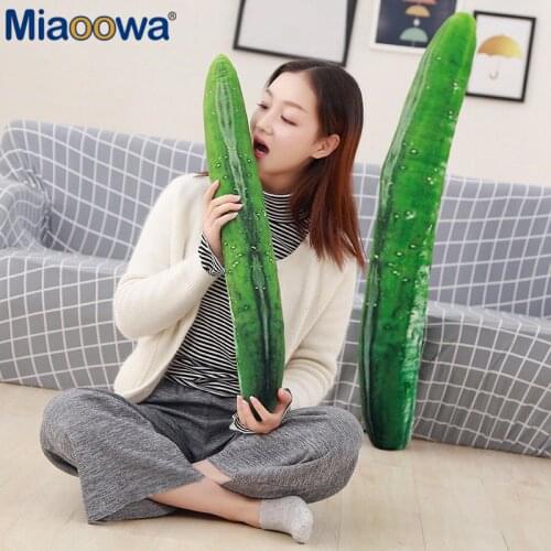 1pc 55/70cm Simulated Cucumber Plush Toys Funny Design Soft And Comfortable Fabrics For Your Friends As A Halloween Gift