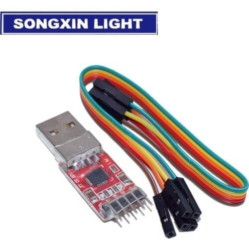 50sets/lot XIASONGXIN LIGHT + CP2102 Serial Converter USB 2.0 To TTL UART 5PIN Module with Dupont line(RED) MODU