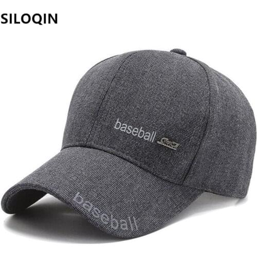 SILOQIN Adjustable Size Mens Cotton Cap Snapback Cap Letter Baseball Caps Male Bone NEW Spring Autumn Men Casual Tongue Cap