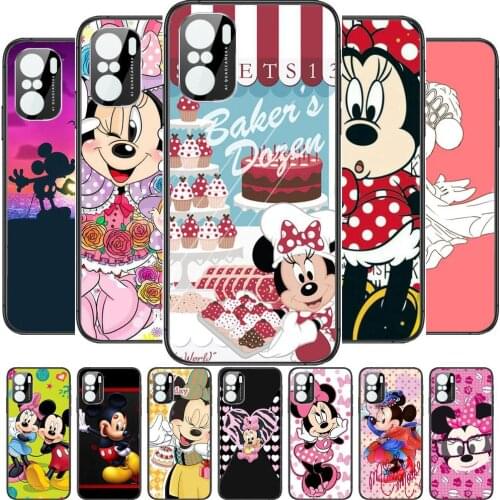 Pink Dress Minnie Mouse Phone Case For xiaomi redmi POCO F1 F2 F3 X3 Pro M3 9C 10T Lite NFC Black Cover Silicone Back Prett mi 1