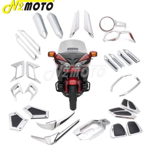 Motorcycle Parts Chrome Front/Rear Bodywork Fairing Accent Trim Cover Decorative Accessories For Honda Goldwing GL1800 2018-up