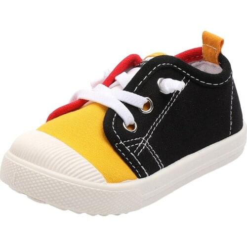 Childrens Shoes Kids Canvas Shoes Soft-soled Cloth Shoes 2021 Spring New Kindergarten Indoor Shoes Fashion Flats Cute School