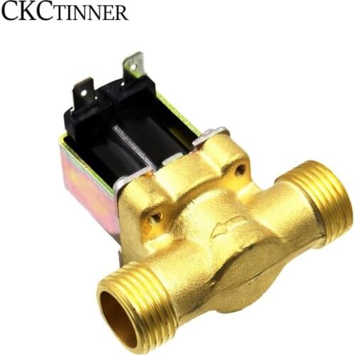 3/4 ”1/2” DC 24V AC 220V DC12V normally closed solenoid electric solenoid valve brass for water control