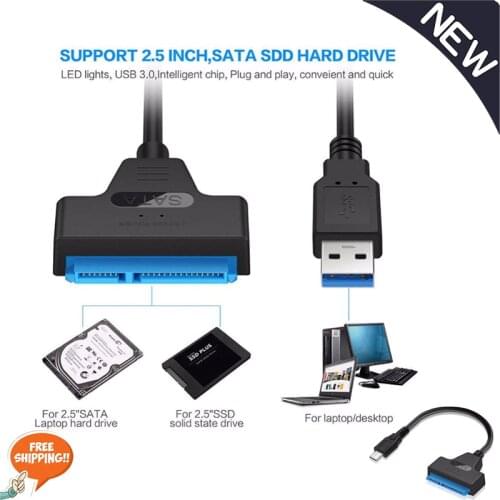 USB 3.0 To 2.5 SATA III Hard Drive Adapter Cable/UASP -SATA To USB 3.0 Converter Cable Digital To Analog Converter Backup Files