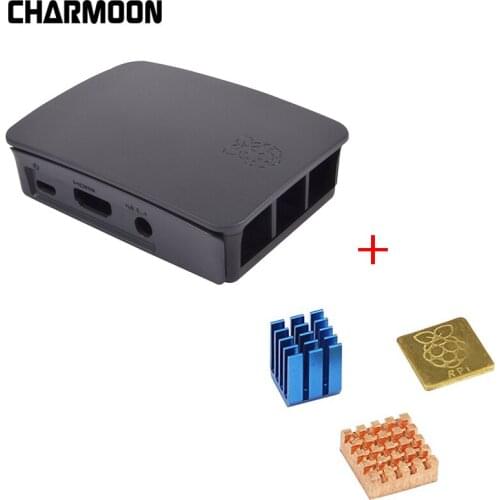 For Raspberry Pi 3 case Official ABS enclosure For Raspberry pi 2 box shell from the Raspberry Pi Foundation + Heatsink