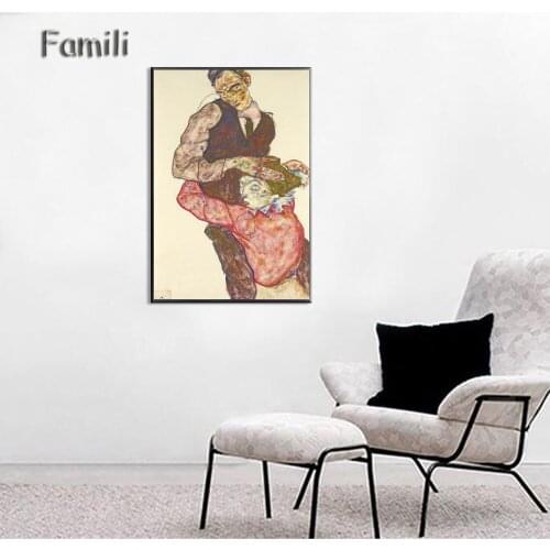 The Logicians Oil Painting Wall decor canvas painting art print Canvas Print Wall Art Egon Schiele Multi Style Selection-04