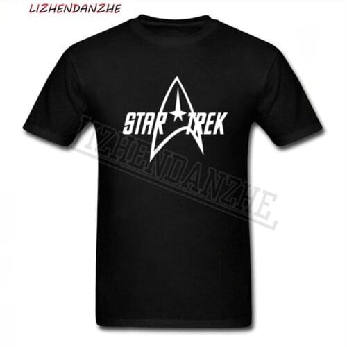 Star-trek mens T-shirt space exploration brand fashion short-sleeved top high-quality cotton T shirt 0234