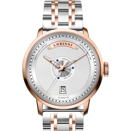 Men dress wrist watch,mens automatic watches LOBINNI man luxury self wind mechanical wristwatch Switzerland brand reloj hombre