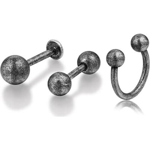 Stainless Steel Vintage Minimalism Bead Stud Earrings Women Fashion Trend Delicate Jewelry Earrings Gift For Him