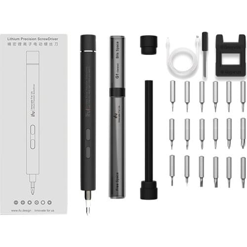 New Gray/White Mini Electric Screwdriver Rechargeable Cordless Power Screw Driver Kit with LED Light Lithium Battery Operated