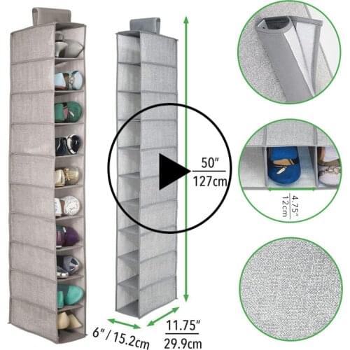 Hanging Shoe Rack Soft Fabric Closet Organizer Clothes Shoe Organizer Shoe Organizer Door Behind Hanging Shoe Rack