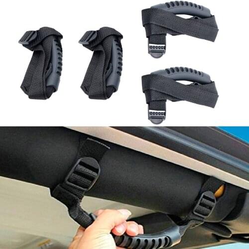 Grab Handles Grip Bar Pulling Tab For Jeep Wrangler YJ TJ JK JKU Sports Sahara Freedom Rubicon Parts Roll Bar Grab Handles