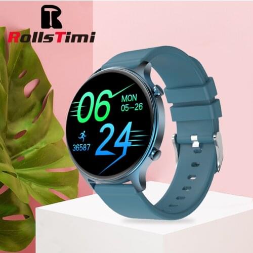 Rollstimi 2021 Multifunctional Smart Watch IP67 Waterproof Sports Fitness Heart Rate Monitoring Clock Mens Lady Clock Wristband