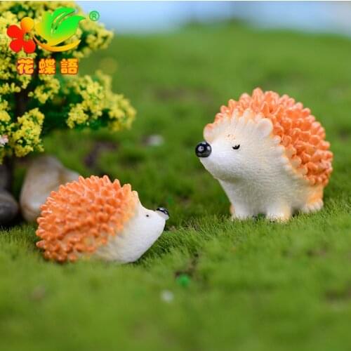 1 Pc Hedgehog Figurine Miniatures Home Decoration Kawaii Accessories yard garden decor