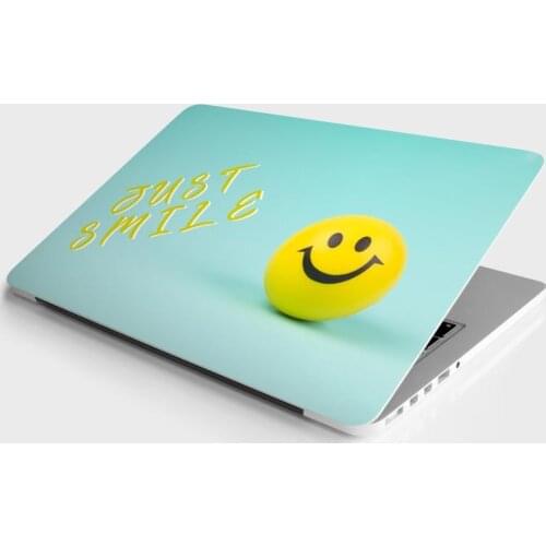 Sticker Master Just Smile 3D Universal Sticker Laptop Vinyl Sticker Skin Cover For 10 12 13 14 15.4 15.6 16 17 19 " Inc Notebook decal for Macbook,asus,Acer,Hp,Lenovo,Huawei,Dell,Msi,Apple,Toshiba,Compaq