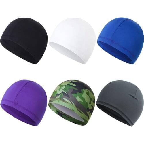 Cycling Skull Cap Breathable weat Wicking Cycling Running Hat Cap Summer Bicycle Helmet Running Quick Dry Hat Sweat-absorbent
