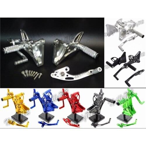 Waase Motorcycle CNC Adjustable Rider Rear Sets Rearset Footrest Foot Rest Pegs For Buell XB9R XB9S XB12R XB12S