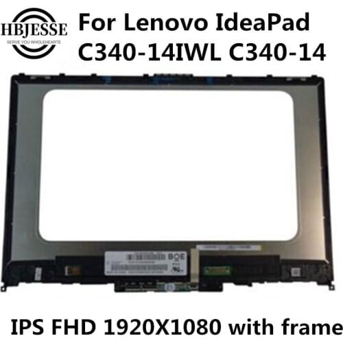 For Lenovo IdeaPad C340-14IWL C340-14 81N40087FR 81N400D7FR 81N4 FHD LCD Touch Screen Glass Digitizer Assembly