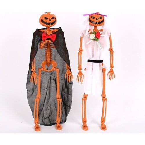 1pc Halloween Human Bones Skeleton Posable Joints Groom Bride Full Body Halloween Party Decoration Favors Scary Props