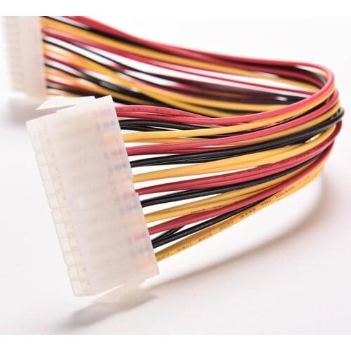 1PC 30CM ATX 24 Pin Male to 24Pin Female Power Supply Extension Cable Internal PC PSU TW Power Lead Connector Wire