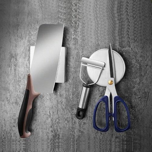 304 Stainless Steel Wall Magnetic Knife Stand Universal Gadgets Compact Knives Block Rack Strong Magnet Knife Holder Metal